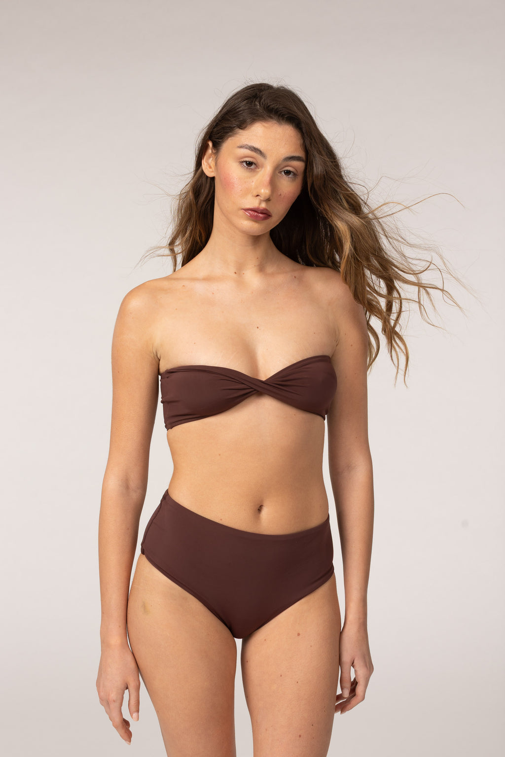 Dalida - Chocolate Bandeau Top