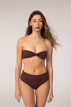 Dalida - Chocolate Bandeau Top